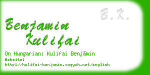 benjamin kulifai business card